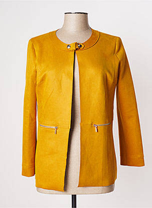 Veste casual col rond jaune MULTIPLES femme