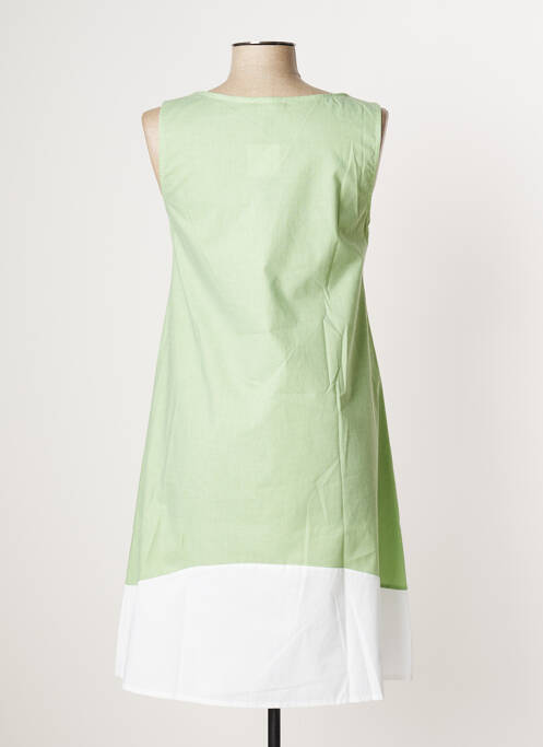 Robe mi-longue coupe évasée sans manche vert MULTIPLES femme