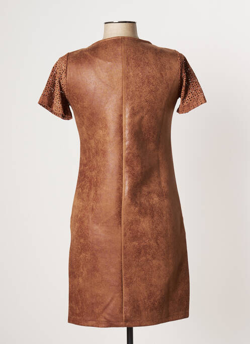 Robe mi-longue marron MULTIPLES pour femme