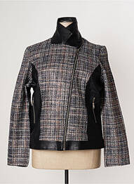 Veste simili cuir poches noir MULTIPLES femme