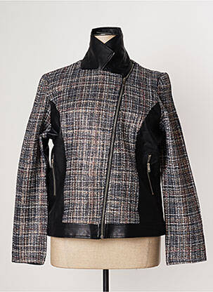 Veste simili cuir poches noir MULTIPLES femme