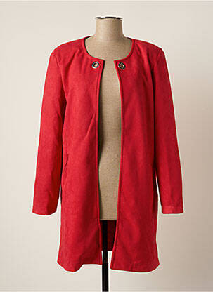 Veste casual col rond rouge MULTIPLES femme