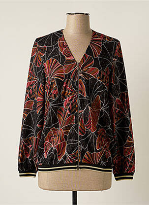 Veste casual fermeture zippée sur le devant noir MULTIPLES femme