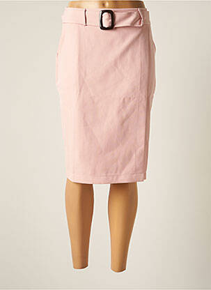 Jupe mi-longue taille normale rose MULTIPLES femme