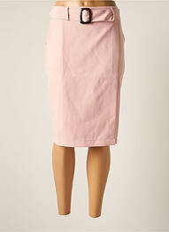 Jupe mi-longue taille normale rose MULTIPLES femme