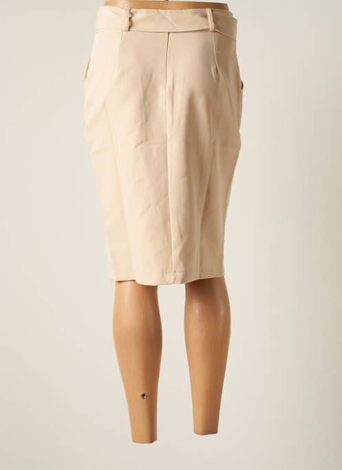 Jupe mi-longue beige MULTIPLES pour femme