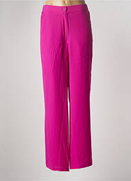 Pantalon large fermeture zippée sous rabat boutonné taille normale rose MULTIPLES femme