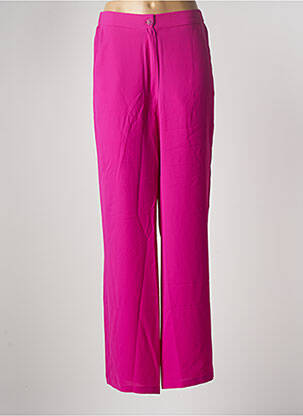 Pantalon large fermeture zippée sous rabat boutonné taille normale rose MULTIPLES femme