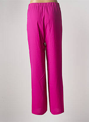 Pantalon large fermeture zippée sous rabat boutonné taille normale rose MULTIPLES femme