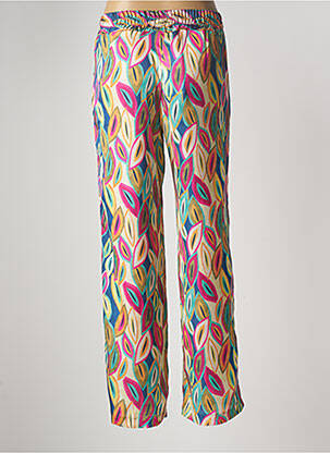 Pantalon large coupe fluide taille normale vert MULTIPLES femme