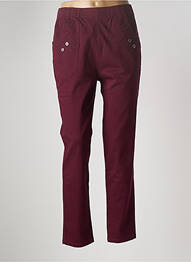 Pantalon slim taille élastique taille normale rouge MULTIPLES femme