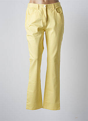 Pantalon droit jaune MULTIPLES pour femme