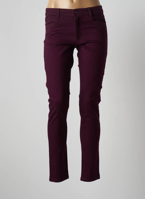 Pantalon slim violet MULTIPLES pour femme