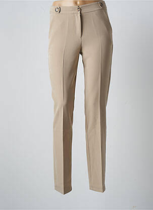 Pantalon droit stretch taille normale beige MULTIPLES femme