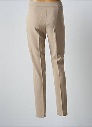 Pantalon droit tissage crêpe taille normale beige MULTIPLES femme