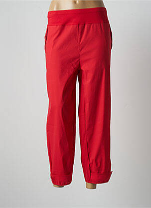 Pantalon 7/8 stretch taille normale rouge MULTIPLES femme