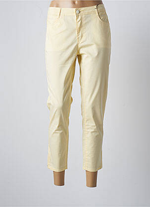 Pantalon 7/8 stretch jaune MULTIPLES femme