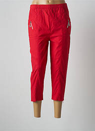 Pantacourt stretch taille normale rouge MULTIPLES femme