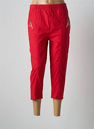 Pantacourt stretch taille normale rouge MULTIPLES femme