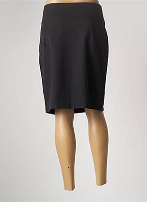 Jupe mi-longue taille à pinces noir MULTIPLES femme