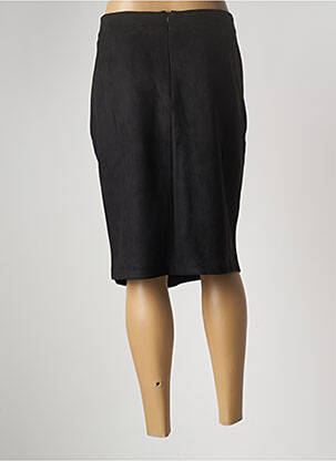 Jupe mi-longue coupe droite noir MULTIPLES femme