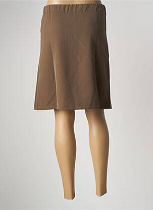 Jupe mi-longue stretch vert MULTIPLES femme