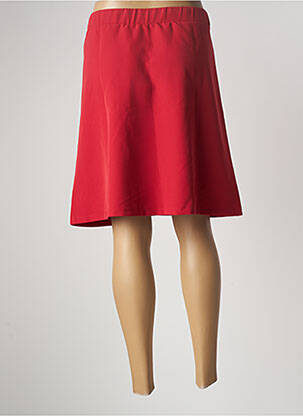 Jupe mi-longue stretch rouge MULTIPLES femme