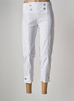 Pantacourt stretch taille basse blanc MULTIPLES femme