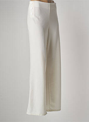 Pantalon large tissage crêpe taille normale beige MULTIPLES femme