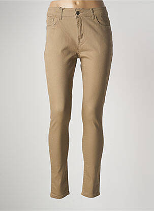 Pantalon slim stretch taille normale beige MULTIPLES femme
