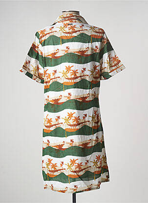 Robe mi-longue manches courtes manches courtes vert AGATHE & LOUISE femme