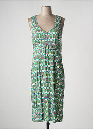 Robe mi-longue sans manche sans manche vert AGATHE & LOUISE femme