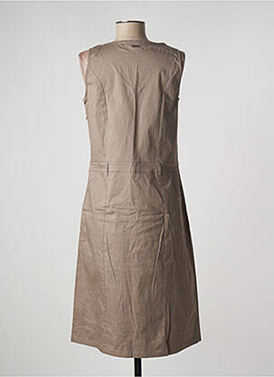 Robe mi-longue sans manche sans manche marron AGATHE & LOUISE femme