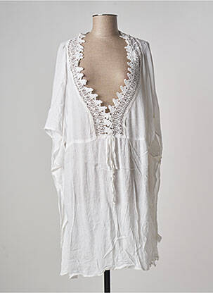 Tunique manches longues tissage crêpe blanc L'ATELIER D'ANNA femme
