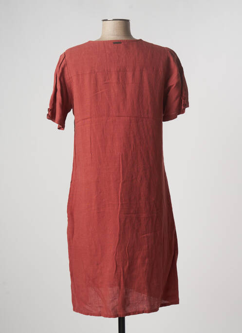 Robe mi-longue marron AGATHE VELMONT femme