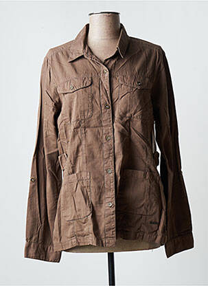 Veste casual coupe droite marron AGATHE & LOUISE femme