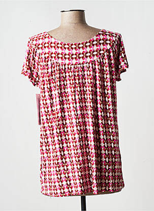 Tunique manches courtes tissage jersey rose AGATHE & LOUISE femme