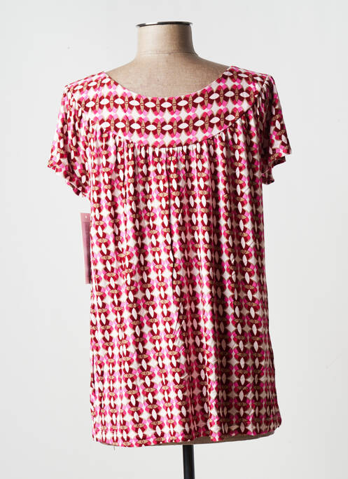 Tunique manches courtes rose AGATHE & LOUISE pour femme