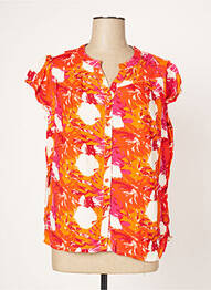 Chemisier manches courtes manches courtes orange AGATHE & LOUISE femme
