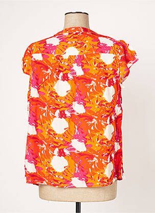 Chemisier manches courtes manches courtes orange AGATHE & LOUISE femme