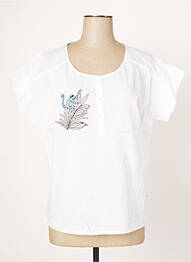 Blouse manches courtes manches courtes blanc AGATHE & LOUISE femme