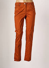 Pantalon slim taille élastique taille normale marron AGATHE & LOUISE femme