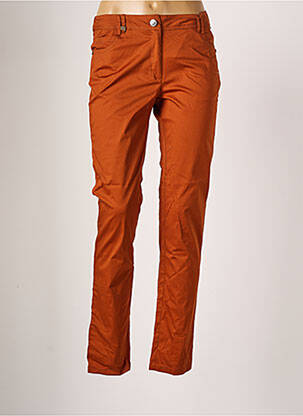 Pantalon slim taille élastique taille normale marron AGATHE & LOUISE femme