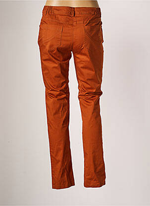 Pantalon slim taille élastique taille normale marron AGATHE & LOUISE femme