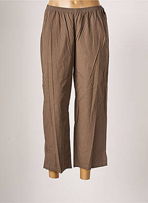 Pantacourt taille élastique taille normale marron AGATHE & LOUISE femme