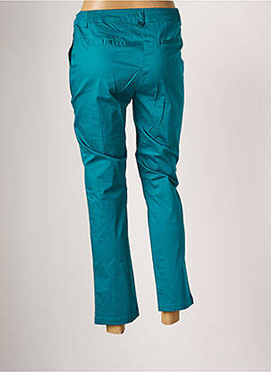 Pantalon chino tissage popeline taille normale vert AGATHE & LOUISE femme