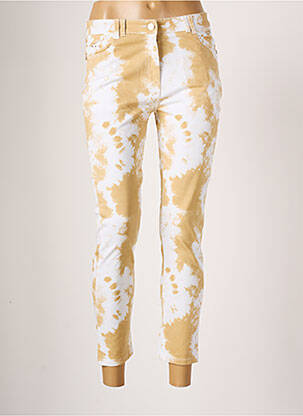 Pantalon 7/8 stretch taille normale beige AGATHE & LOUISE femme