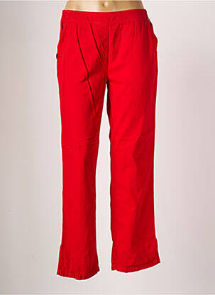 Pantalon droit taille élastique taille normale rouge AGATHE & LOUISE femme
