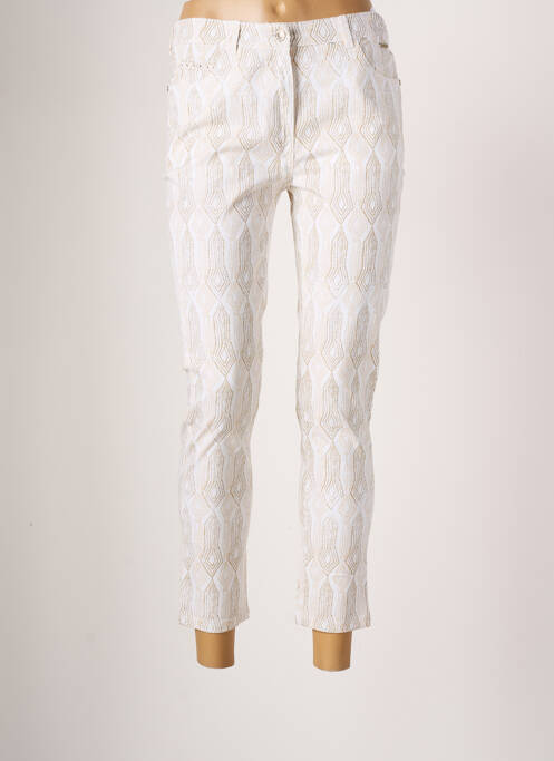 Pantalon 7/8 stretch taille normale beige AGATHE & LOUISE femme