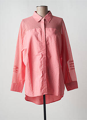 Tunique manches longues col chemisier rose ANANKE femme